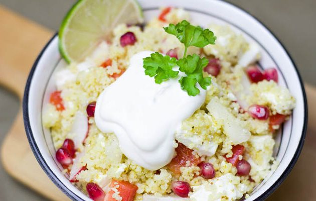 kuszkusz gyümölcssalátával