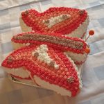 lepke formájú vanília krémes torta