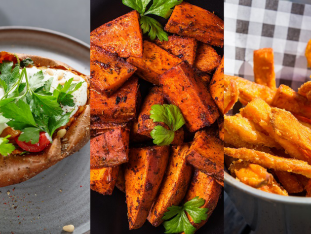 édesburgonya sütése három különböző módon