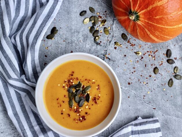 narancsos chilis sütőtökkrémleves