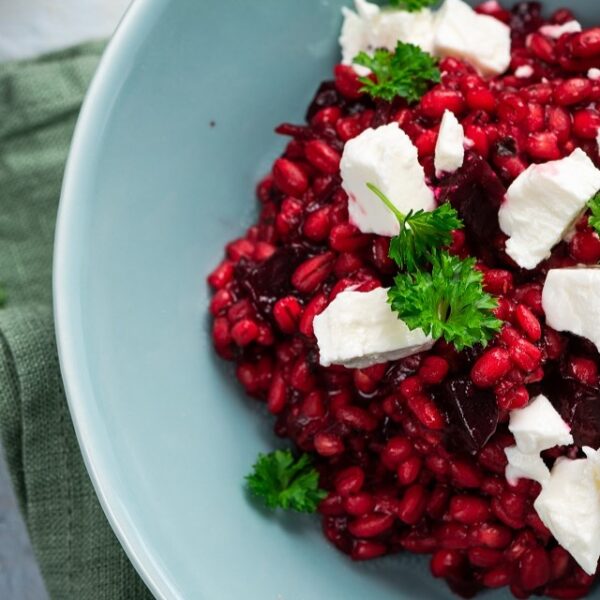 céklás rizottó feta sajttal