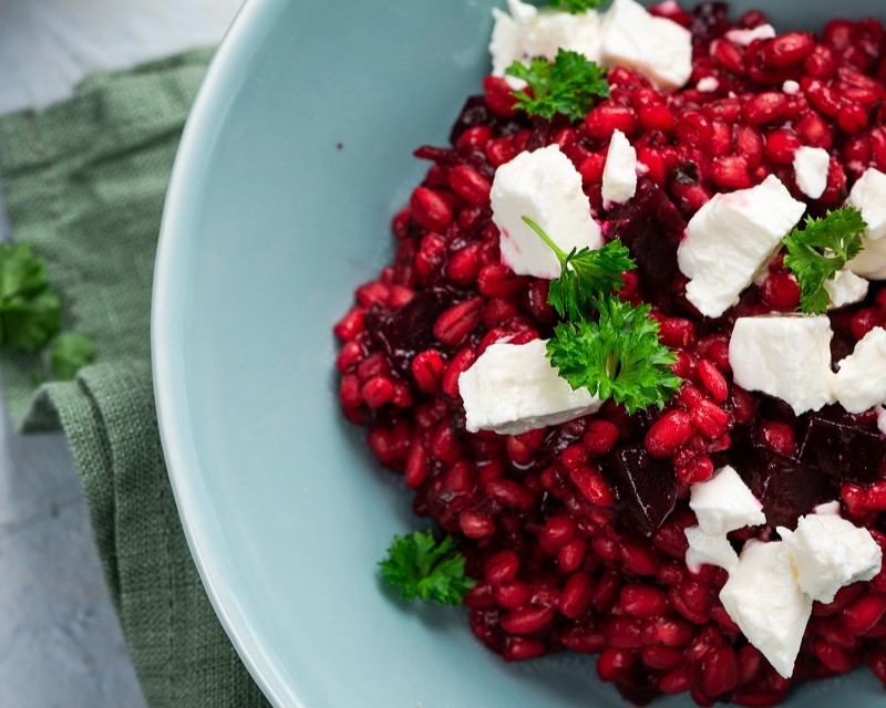 céklás rizottó feta sajttal